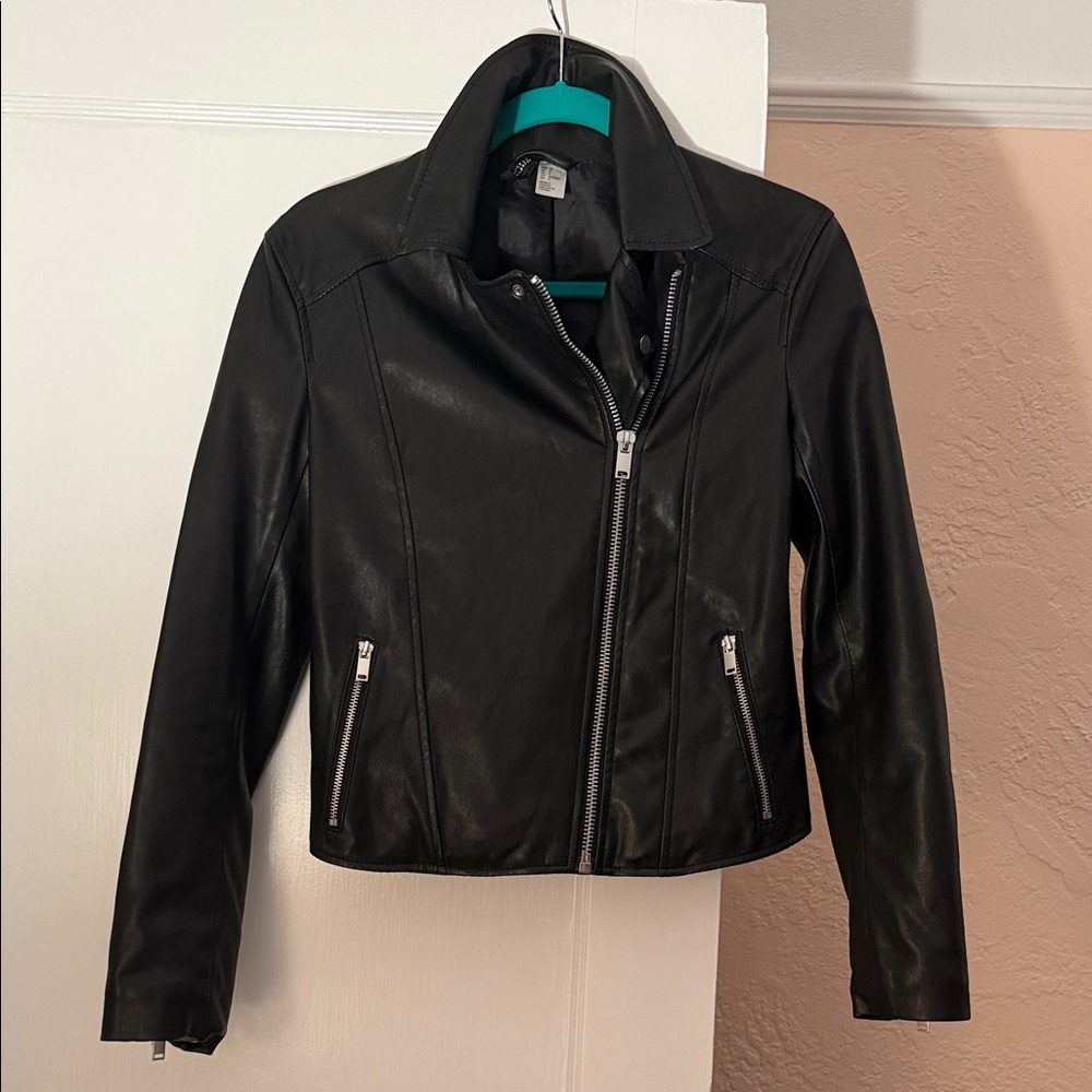 H&M Black Leather Women's Jacket